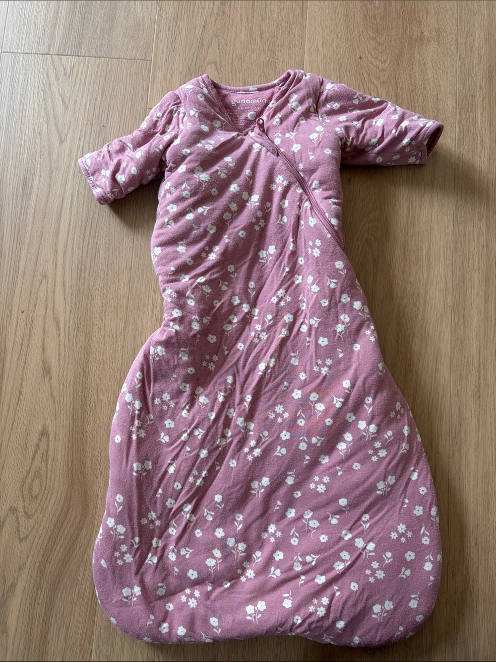 Goumamon Pink Floral Baby Sleep Sack - Soft Zip Front Sleep Bag